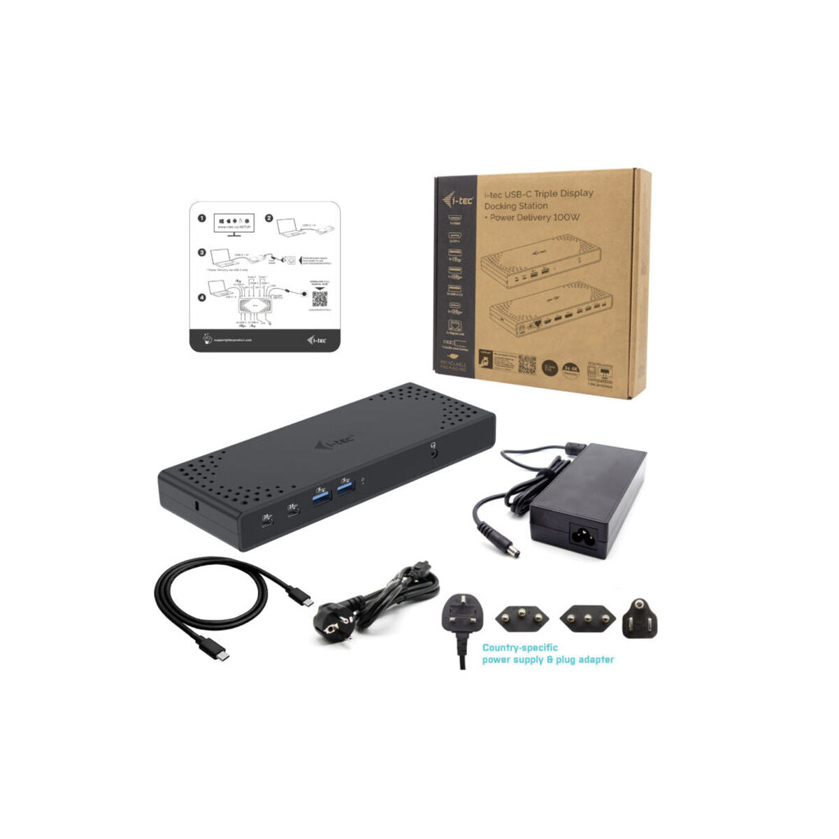 Keyboard protection i-tec c31triple4kdockpd