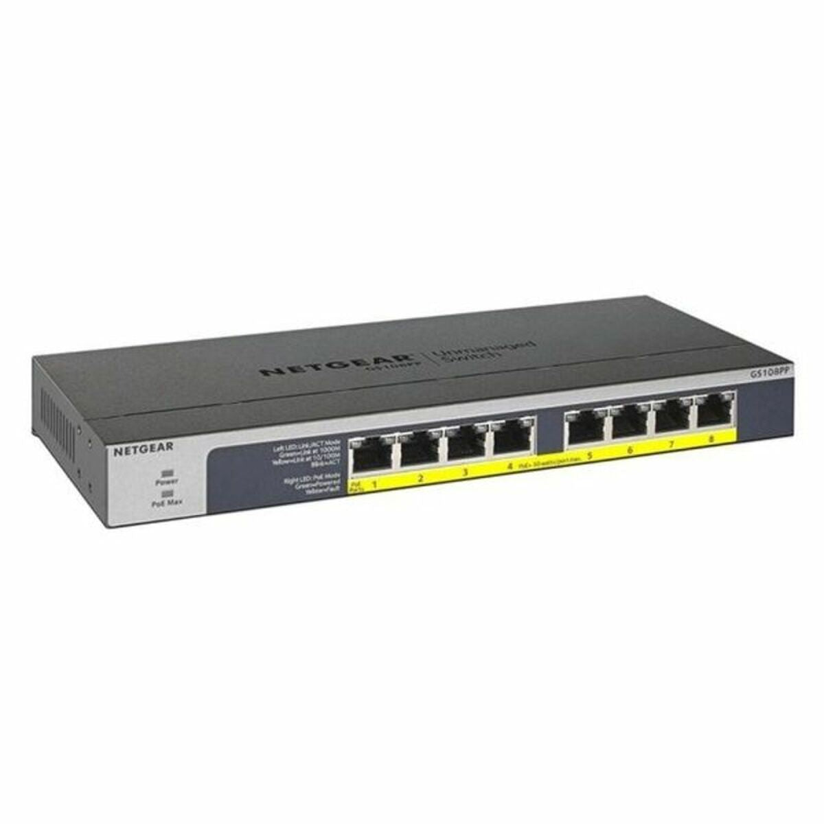 Διακόπτης για το δίκτυο με Control Cabinet Netgear GS108PP-100EUS 16 Gbps