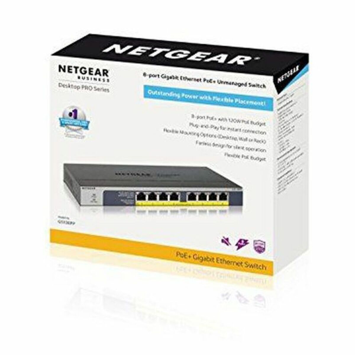 Διακόπτης για το δίκτυο με Control Cabinet Netgear GS108PP-100EUS 16 Gbps