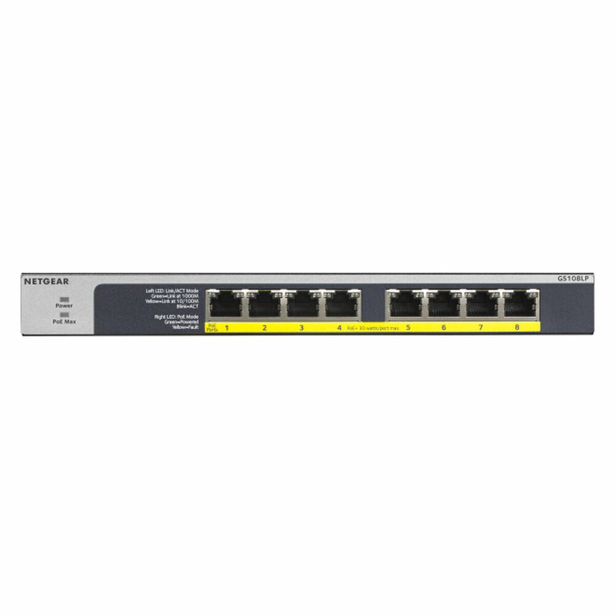 Switch Netgear GS108LP-100EUSUS RJ-45