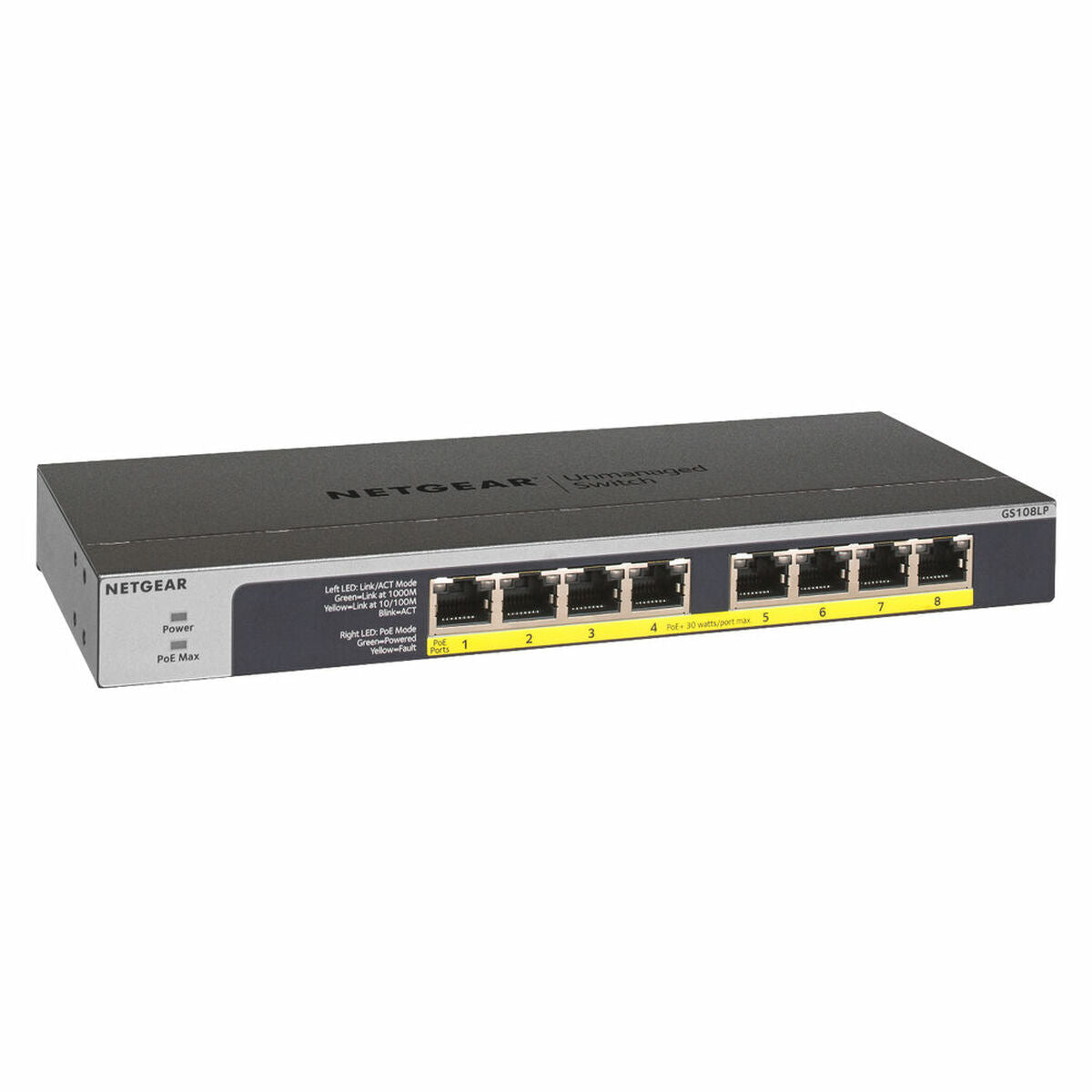 Switch Netgear GS108LP-100EUSUS RJ-45