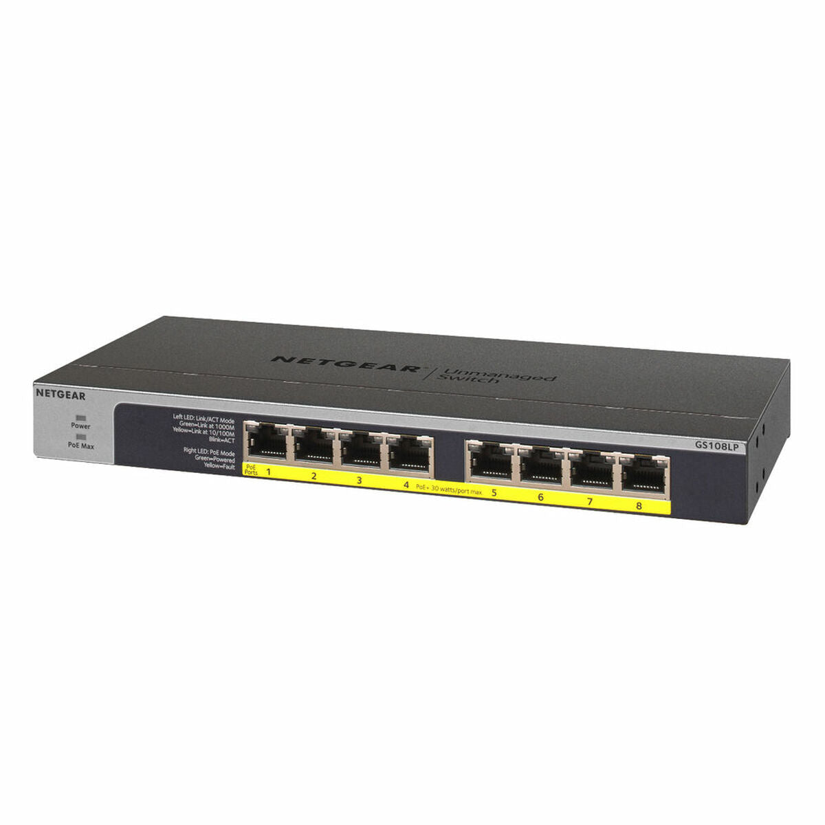 Switch Netgear GS108LP-100EUSUS RJ-45