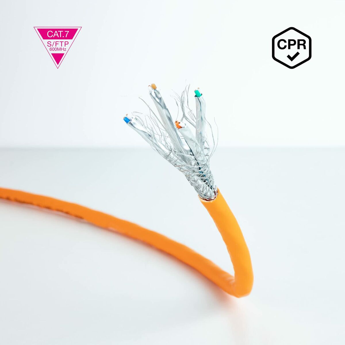 UTP rigid network cable in category 6 nanocable 10.20.1700-305 305 m orange