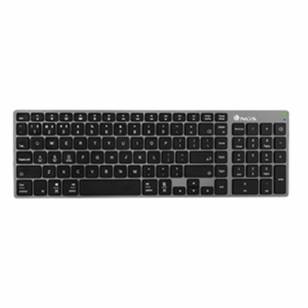 Keyboard NGS Multi-Device Black Black/Silver Color Qwerty Spanish