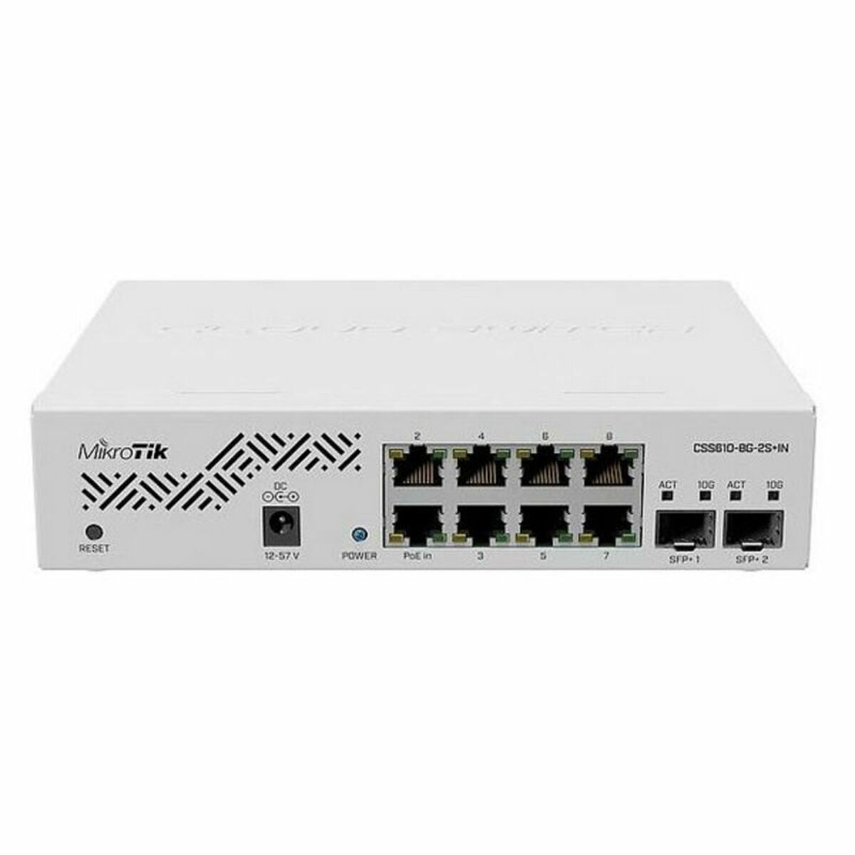 Communiquez pour le réseau de bureaux Microtik CSS610-8G-2S + dans RJ45