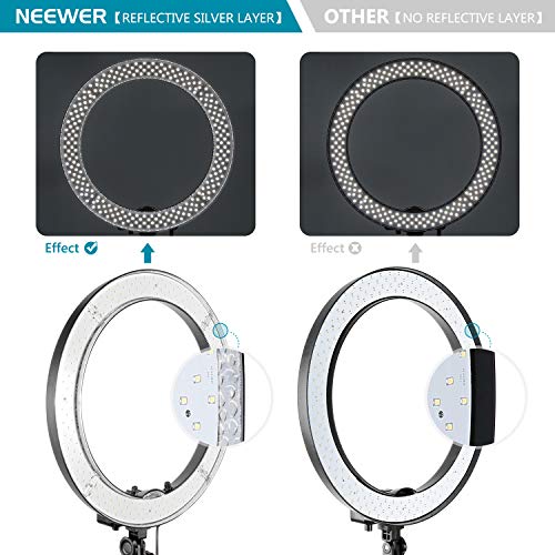 Neewer Ring Light cu set de trepied: 18 inch/45cm în afara 55W 5600k Dimmable LED Dimmable Light cu telecomandă Bluetooth pentru telefonul mobil/camera pentru YouTube Tiktok Autoportret Foto, tatuator, make -up, saloane