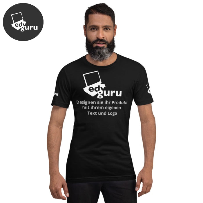 Kurzärmeliges Unisex-T-Shirt Schwarz / Xs